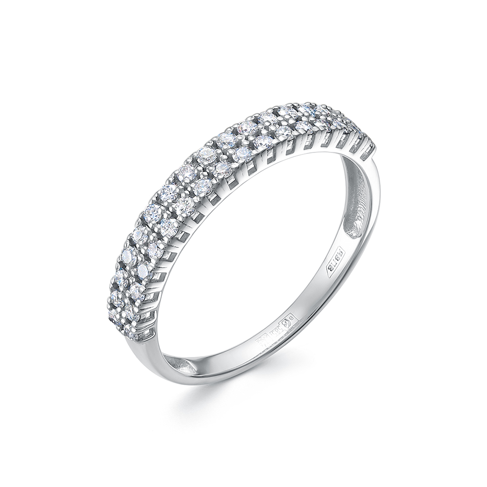 Inel din aur alb cu pietre Diamant