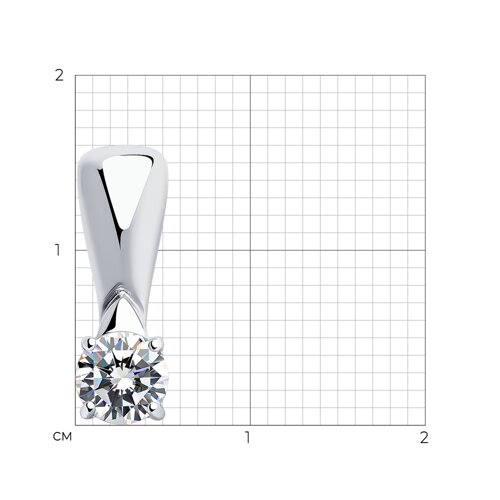 Pandantiv din argint  cu pietre Cubic Zirconia Incolor