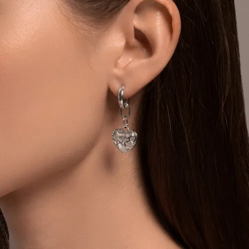 Серьги Конго из серебра без камней