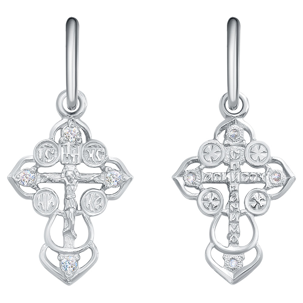 Cruce din argint cu Cubic Zirconia Incolor