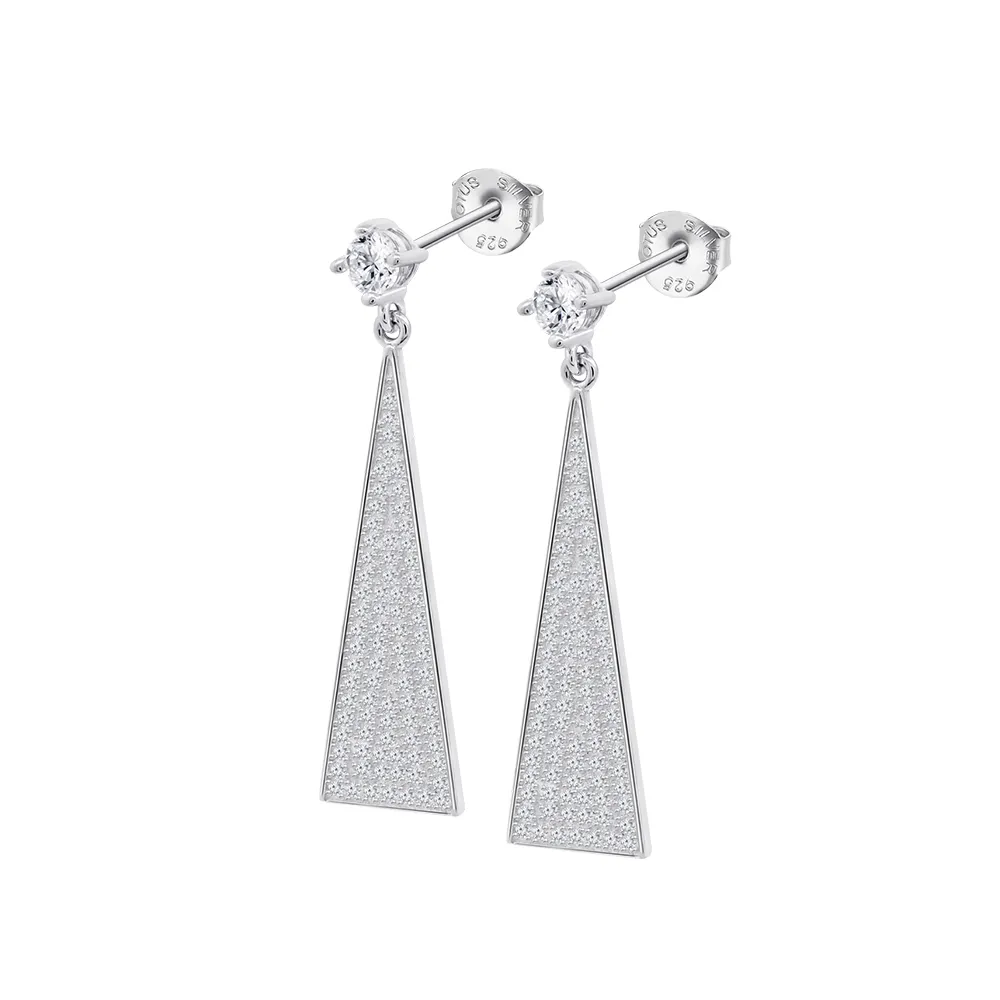 Cercei Pusete din argint cu Cubic Zirconia Incolor