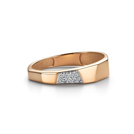 Inel din aur roșu cu pietre Diamant