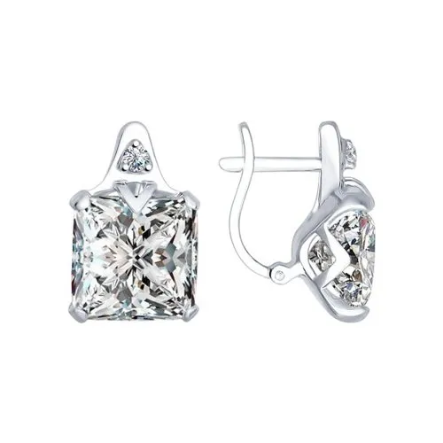 Cercei din argint cu Cubic Zirconia Incolor