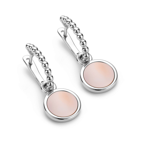 Cercei Suspendați din argint  cu pietre Sidef