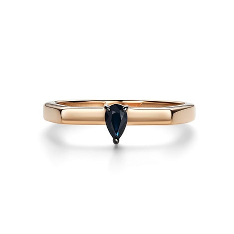 Inel din aur roșu cu pietre Safir