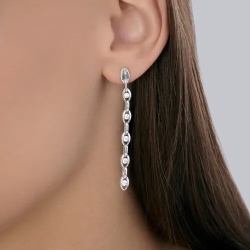 Cercei Pusete din argint cu Cubic Zirconia Incolor