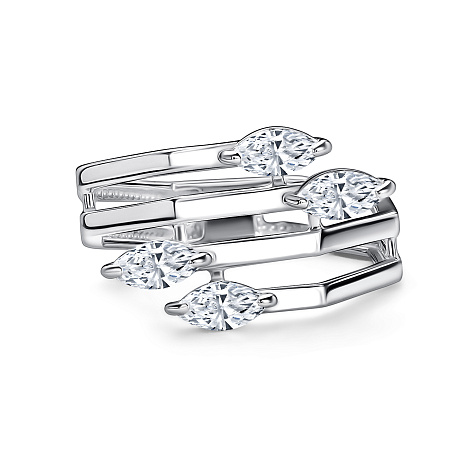 Inel din argint  cu pietre Cubic Zirconia Incolor