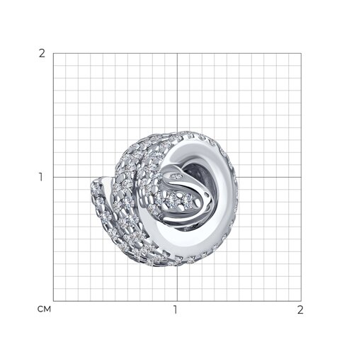 Pandantiv din argint  cu pietre Cubic Zirconia Incolor