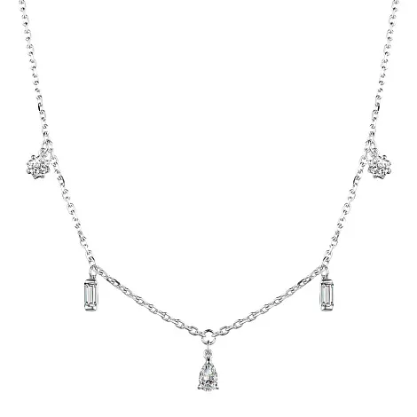 Colier din argint cu Cubic Zirconia Incolor
