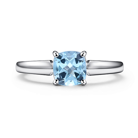 Inel din argint  cu pietre Topaz albastru