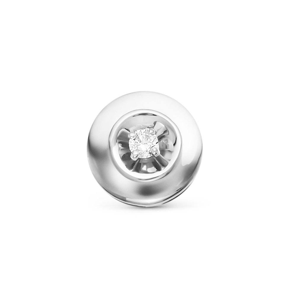 Pandantiv din aur alb cu pietre Diamant
