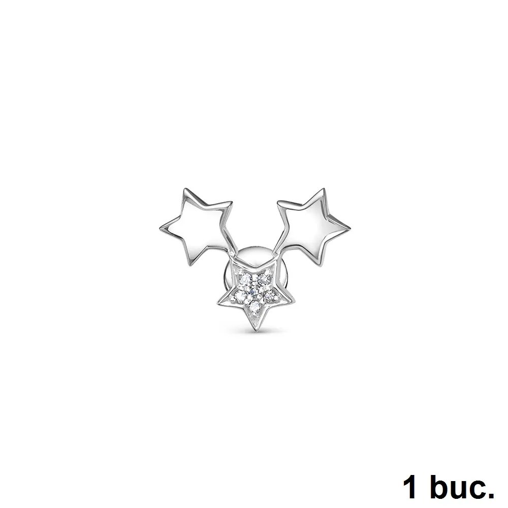 Cercel din aur alb cu Diamant