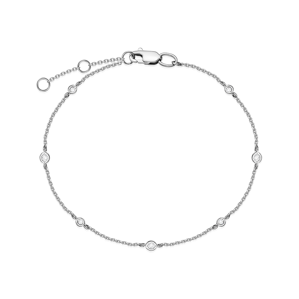 Brățară din aur alb cu pietre Diamant
