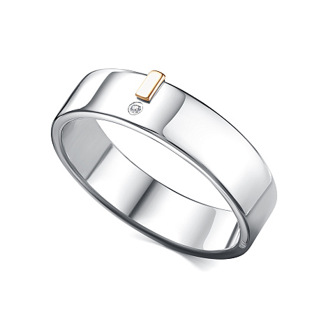 Кольцо из серебра с камнями Бриллиант