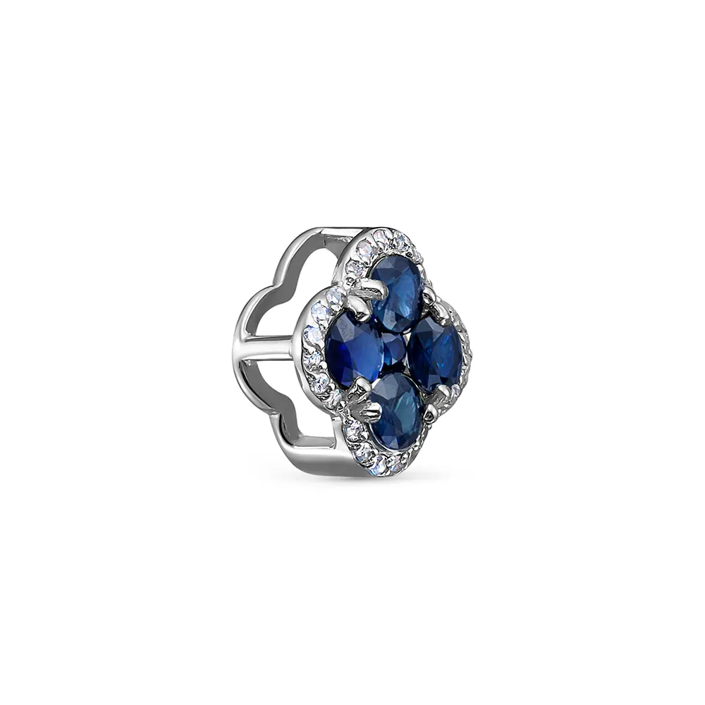 Pandantiv din aur alb cu Diamant, Safir
