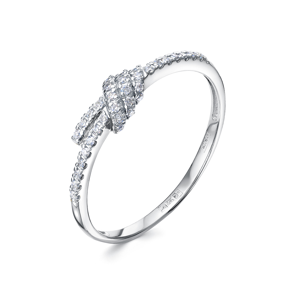 Inel din aur alb cu pietre Diamant
