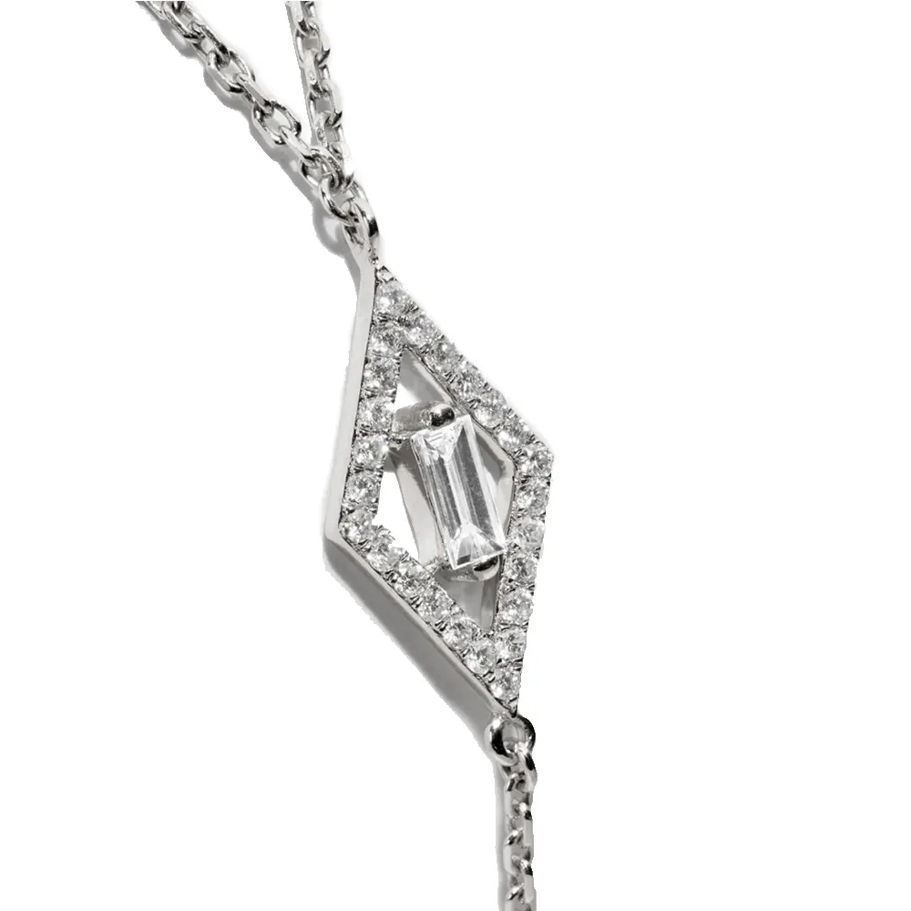 Colier din aur alb cu Diamant