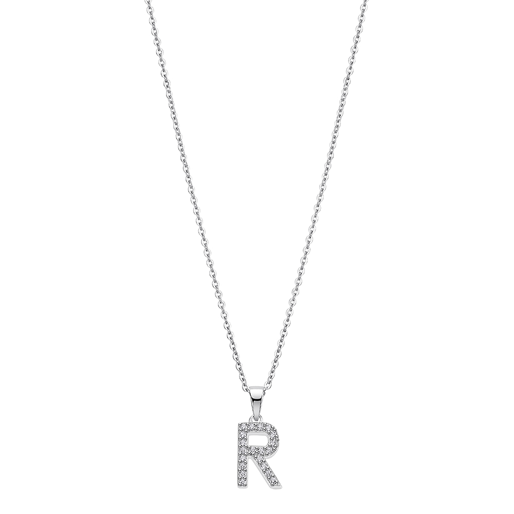 Colier din argint  cu pietre Cubic Zirconia Incolor