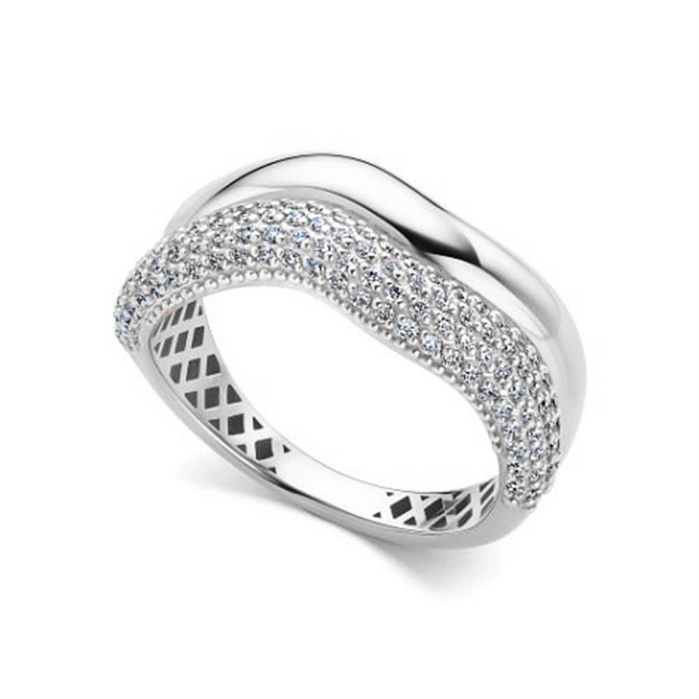 Кольцо из белого золота с камнями Бриллиант