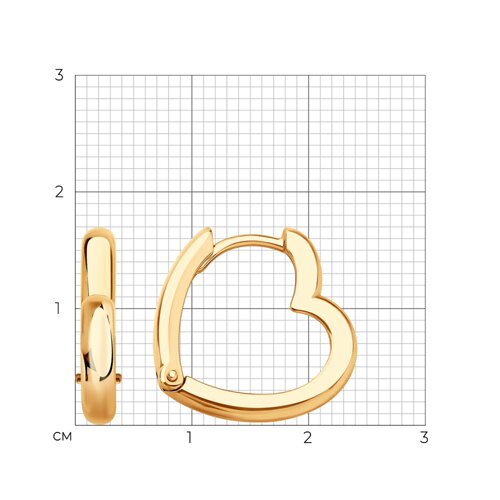 Cercei Creole din aur roșu fără pietre