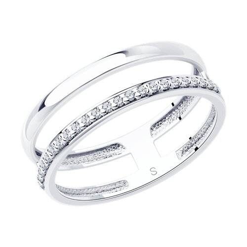 Inel din argint  cu pietre Cubic Zirconia Incolor