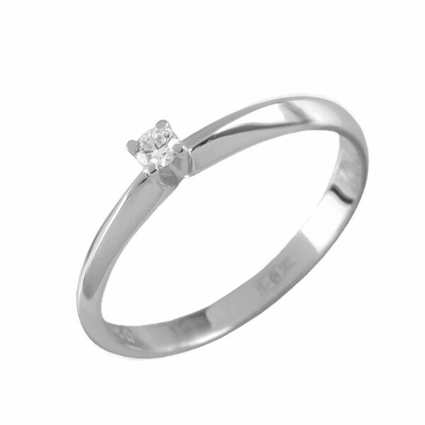 Inel din aur alb cu pietre Diamant