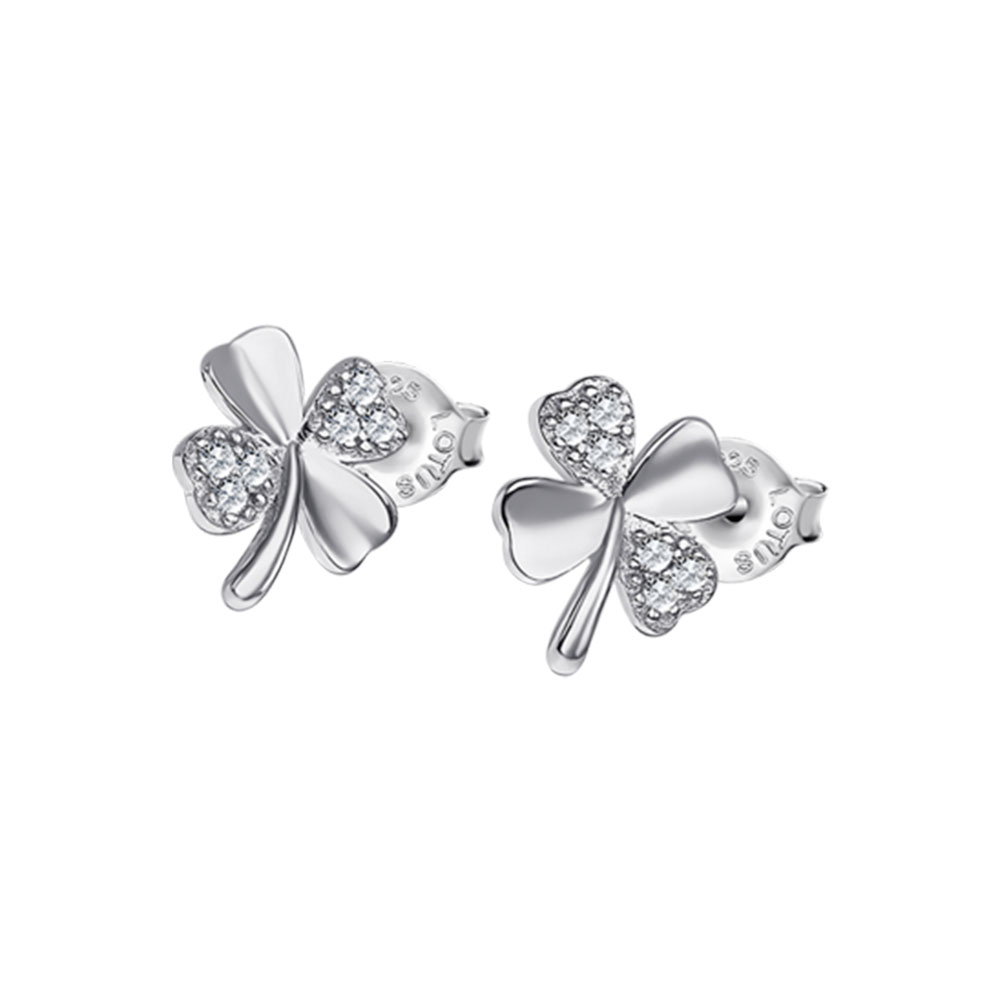 Cercei Pusete din argint  cu pietre Cubic Zirconia Incolor