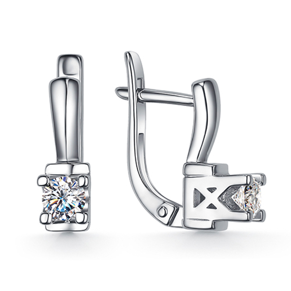 Cercei din argint  cu pietre Cubic Zirconia Incolor