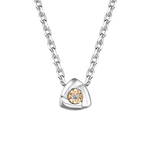 Колье из серебра с камнями Бриллиант