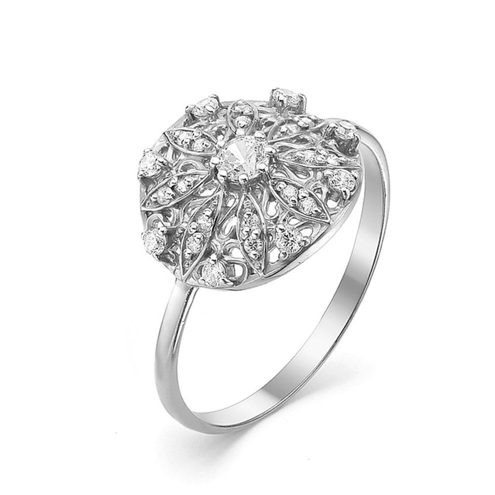 Inel din argint  cu pietre Cubic Zirconia Incolor