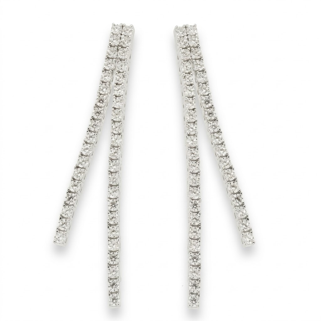 Cercei Pusete din argint cu Cubic Zirconia Incolor