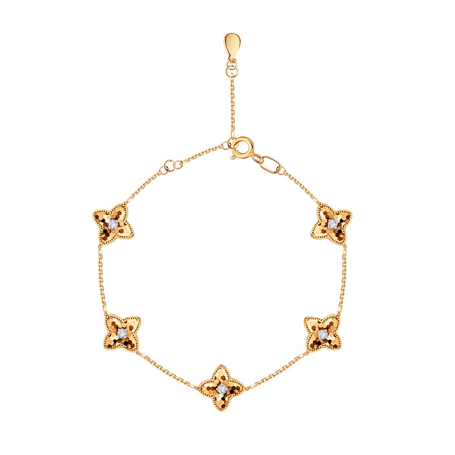 Brățară din aur roșu cu Diamant