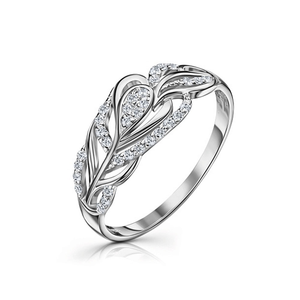 Inel din argint  cu pietre Cubic Zirconia Incolor