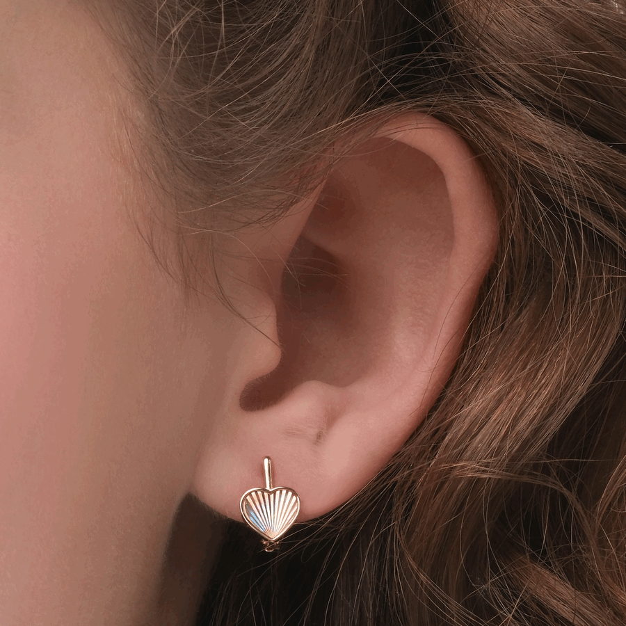 Cercei din aur roșu fără pietre