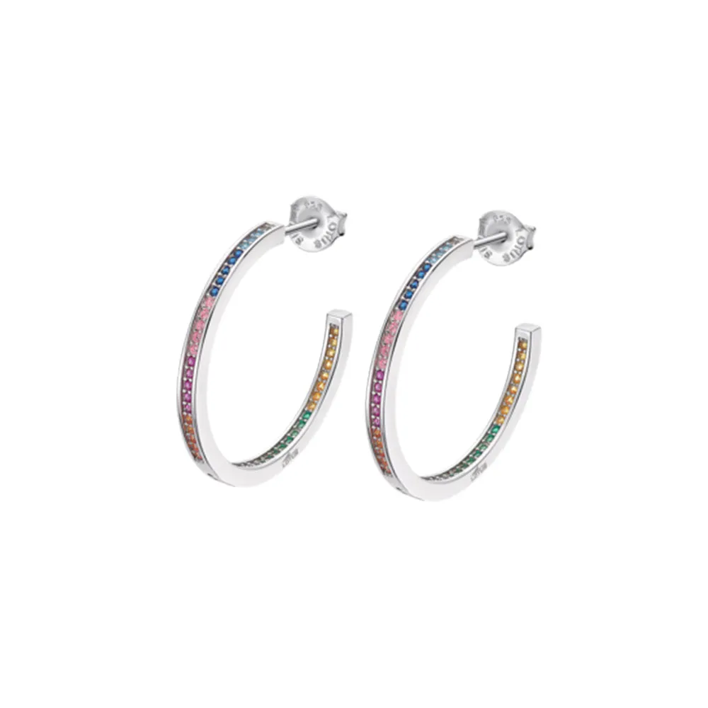 Cercei Pusete din argint cu Cubic Zirconia Multicoloră