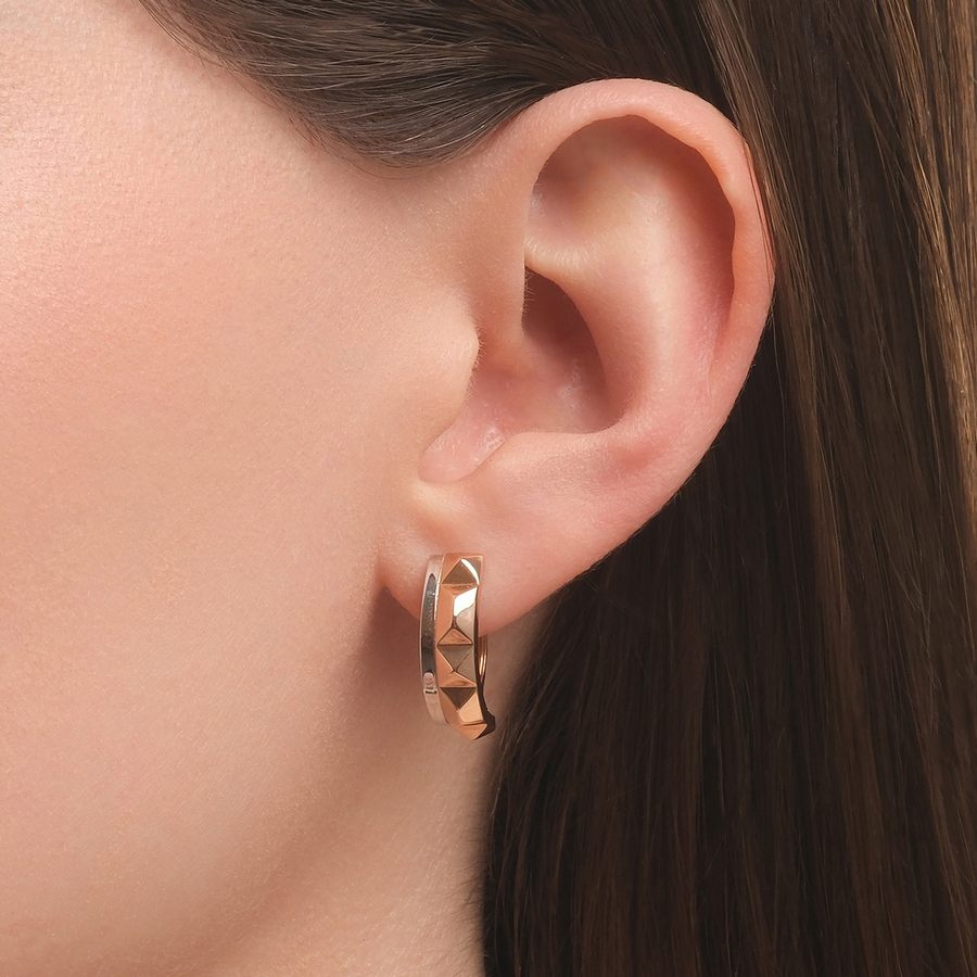 Cercei din aur roșu fără pietre