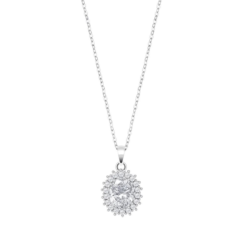 Colier din argint cu Cubic Zirconia Incolor