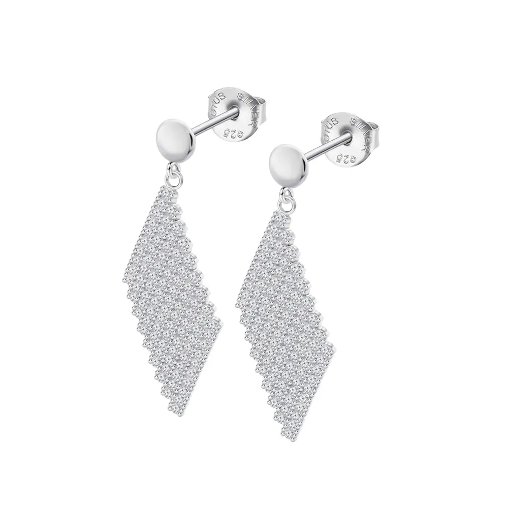 Cercei Pusete din argint cu Cubic Zirconia Incolor