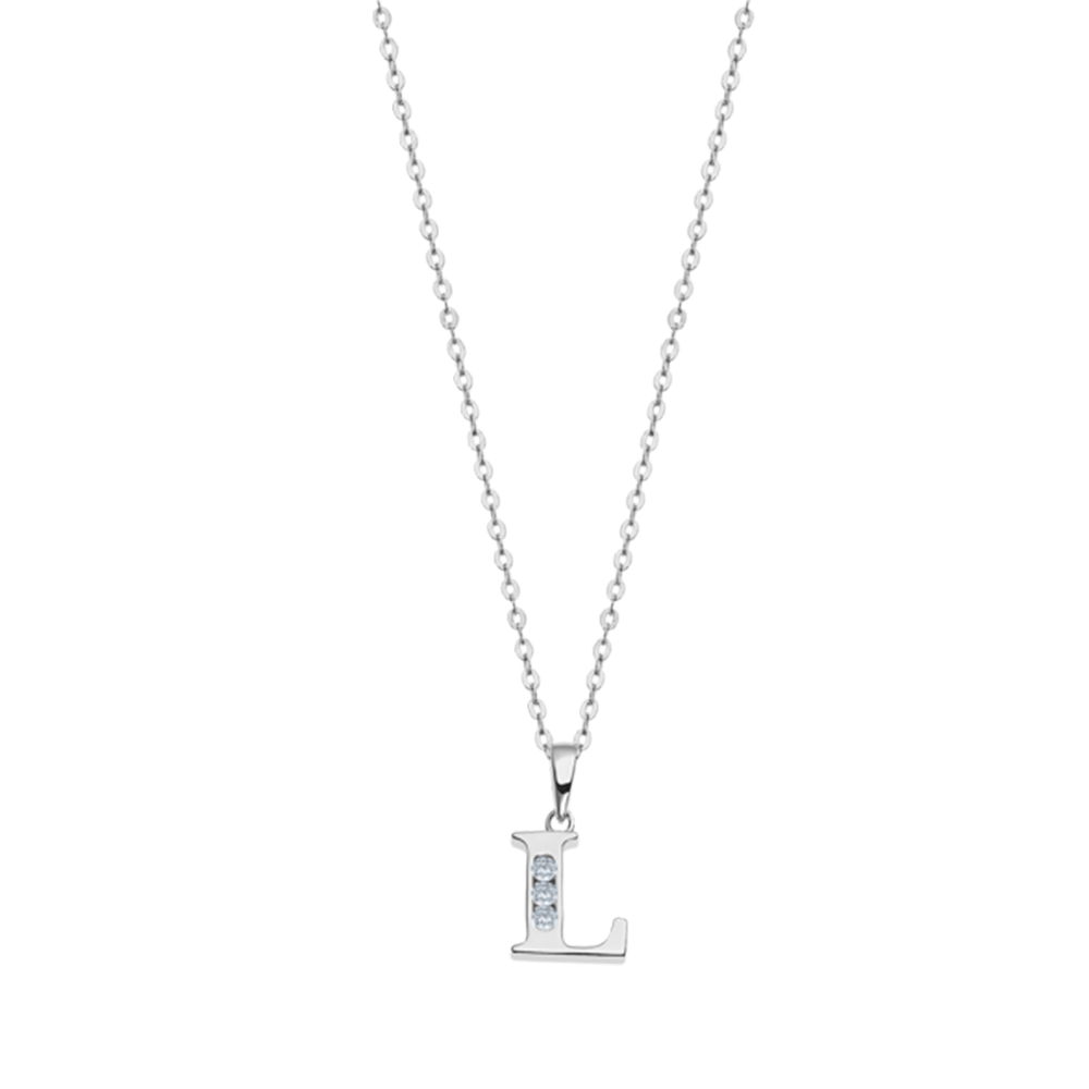 Colier din argint  cu pietre Cubic Zirconia Incolor
