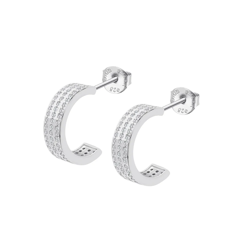 Cercei Pusete din argint cu Cubic Zirconia Incolor