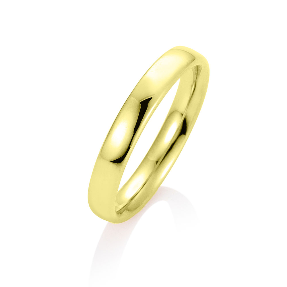 Обручальное кольцо из желтого золота без камней