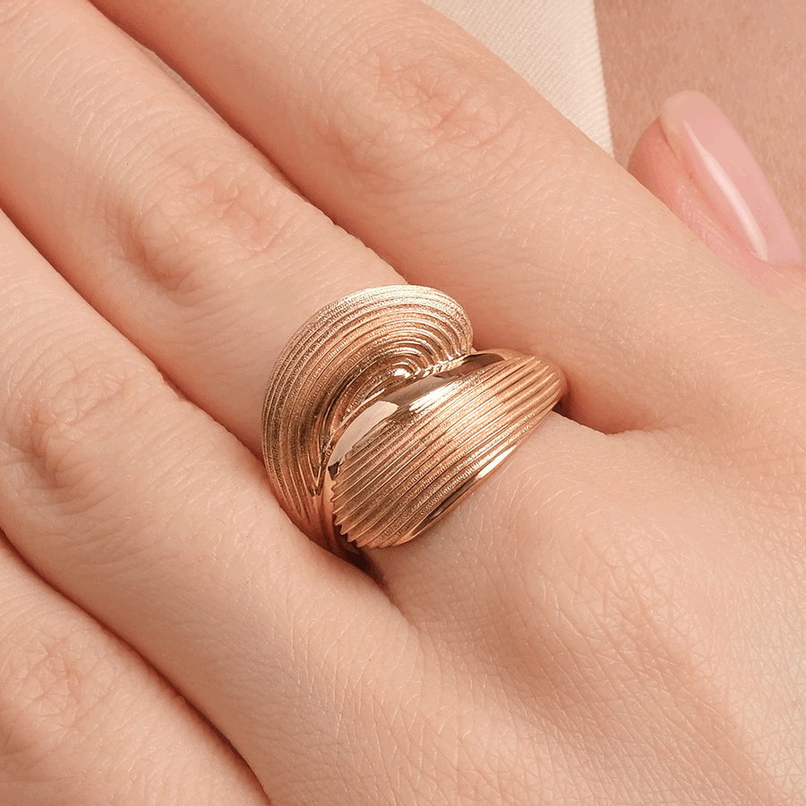 Кольцо из красного золота без камней