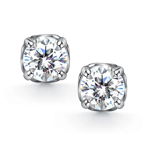 Cercei Pusete din argint cu Moissanite