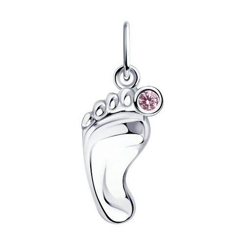 Pandantiv din argint  cu pietre Cubic Zirconia Roz