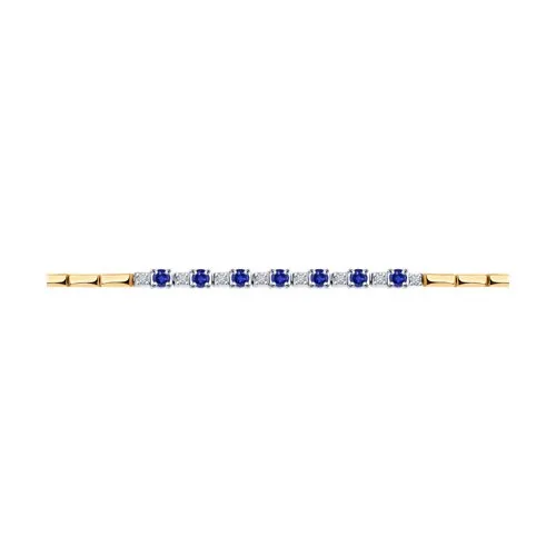 Brățară din aur alb și roșu cu Diamant, Safir