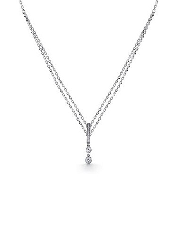 Колье из серебра с камнями Фианит