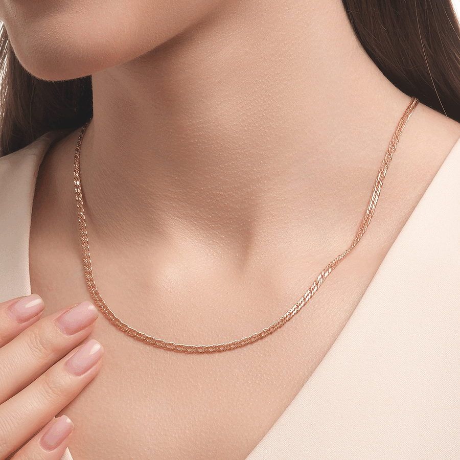 Цепь из красного золота без камней