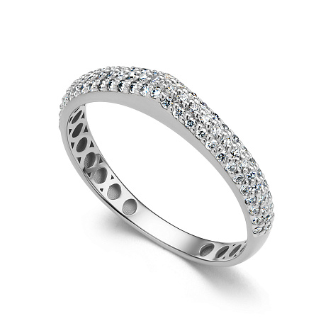 Inel din aur alb cu pietre Diamant