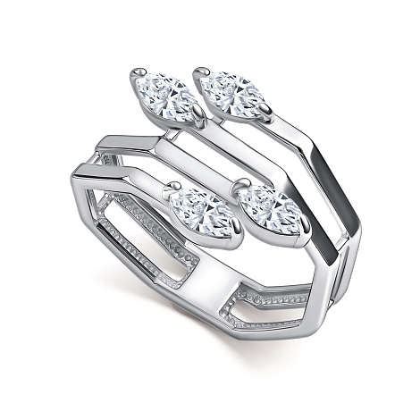 Inel din argint  cu pietre Cubic Zirconia Incolor