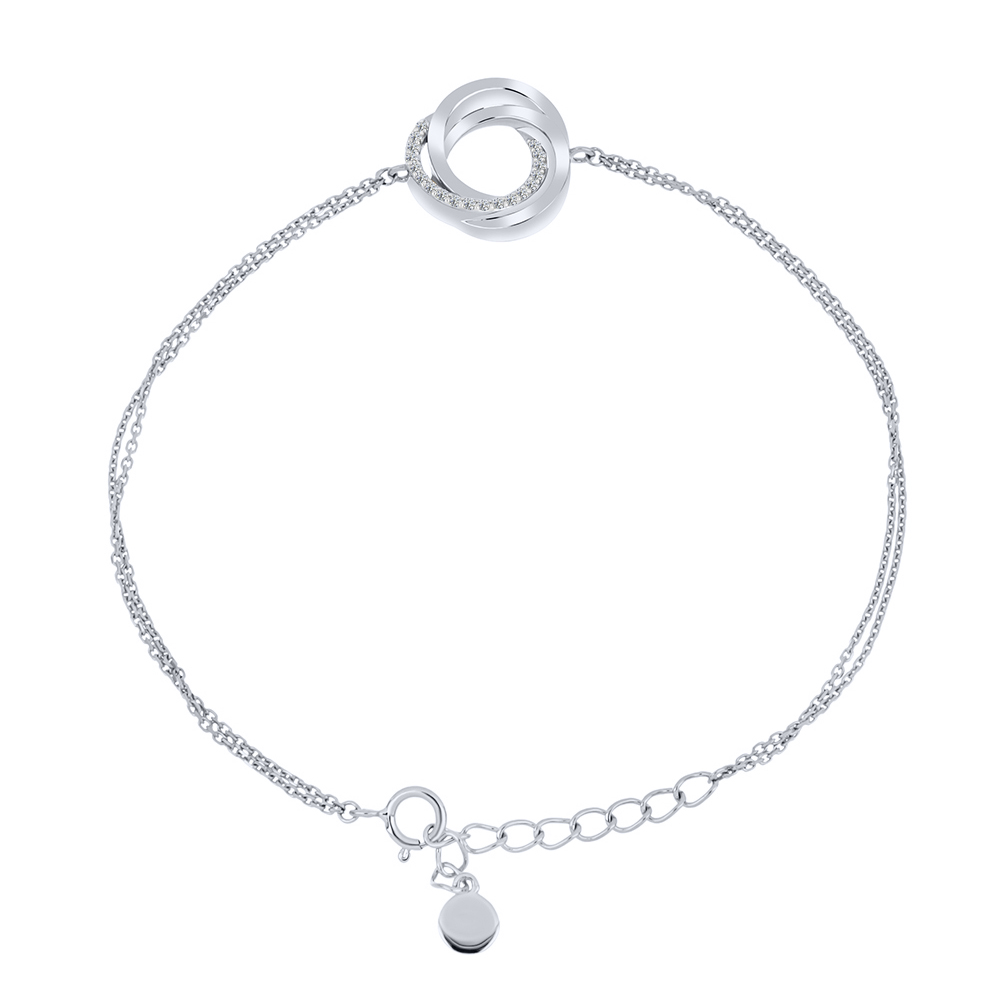 Brățară din aur alb cu pietre Diamant